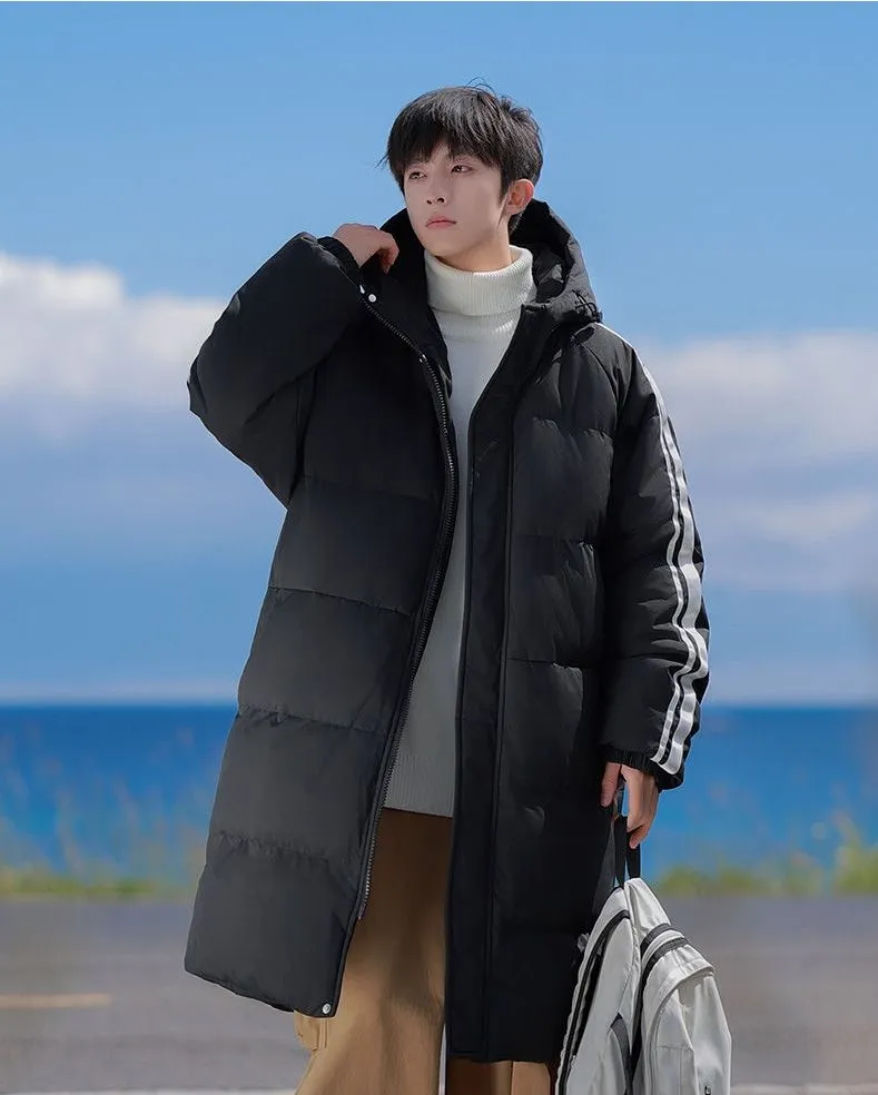 Relaxed-Fit Quilted Puffer Jacket with Elastic Band Cuff