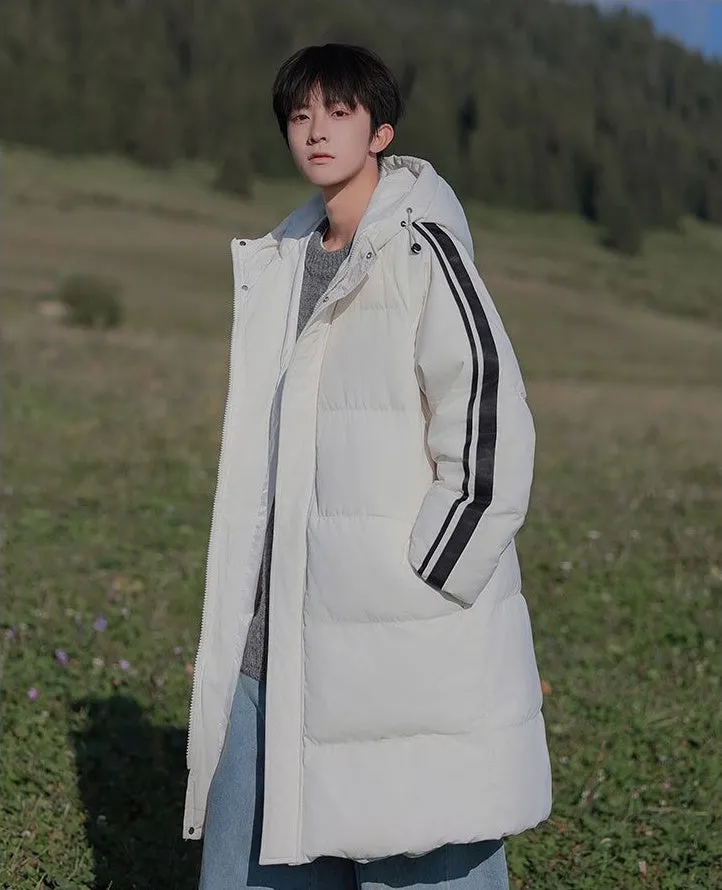 Relaxed-Fit Quilted Puffer Jacket with Elastic Band Cuff