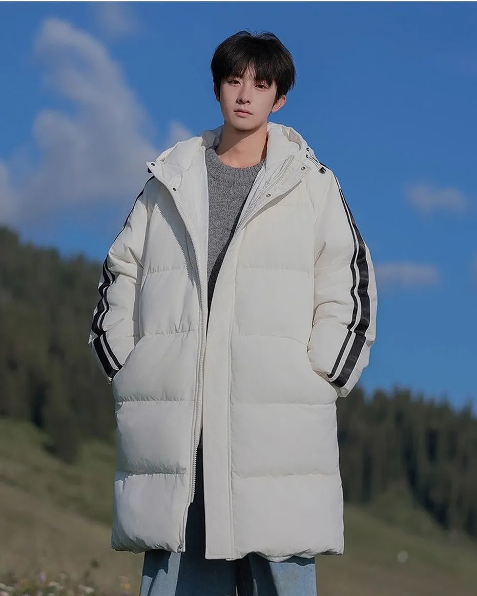 Relaxed-Fit Quilted Puffer Jacket with Elastic Band Cuff