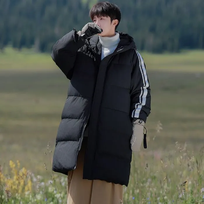 Relaxed-Fit Quilted Puffer Jacket with Elastic Band Cuff
