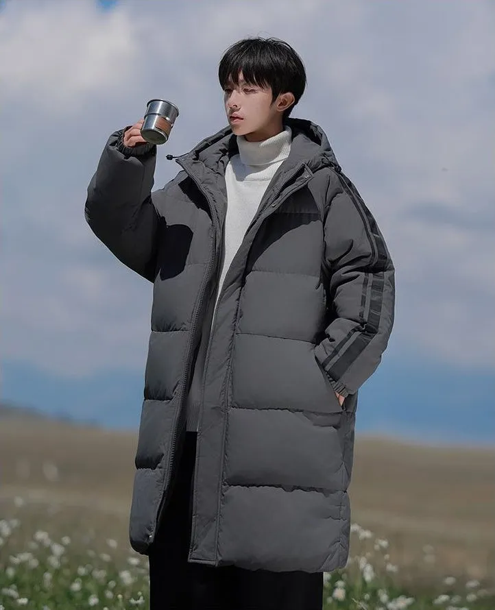 Relaxed-Fit Quilted Puffer Jacket with Elastic Band Cuff