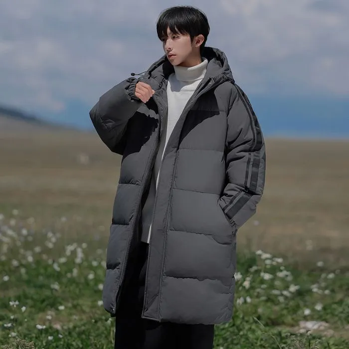 Relaxed-Fit Quilted Puffer Jacket with Elastic Band Cuff