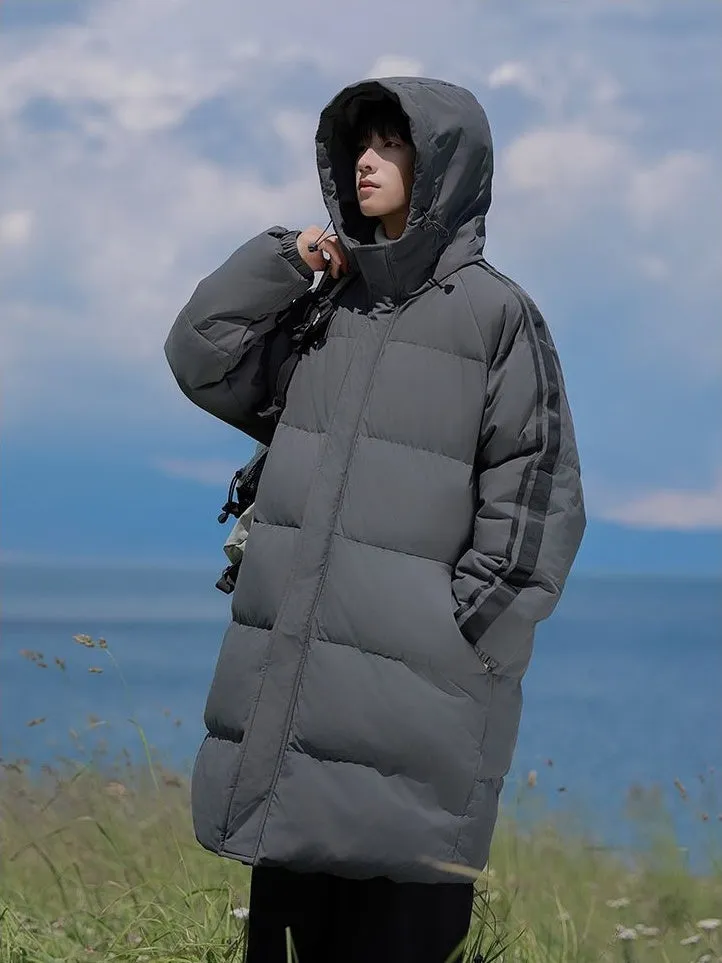 Relaxed-Fit Quilted Puffer Jacket with Elastic Band Cuff