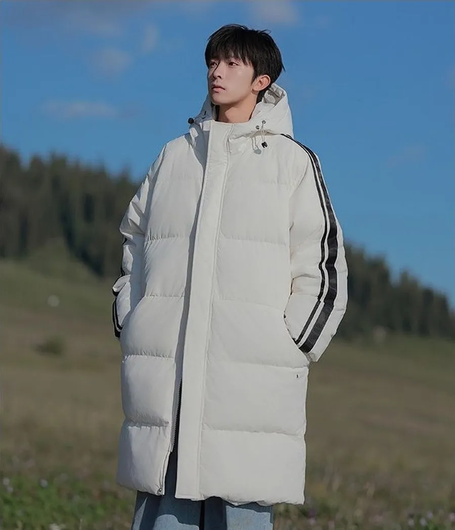 Relaxed-Fit Quilted Puffer Jacket with Elastic Band Cuff