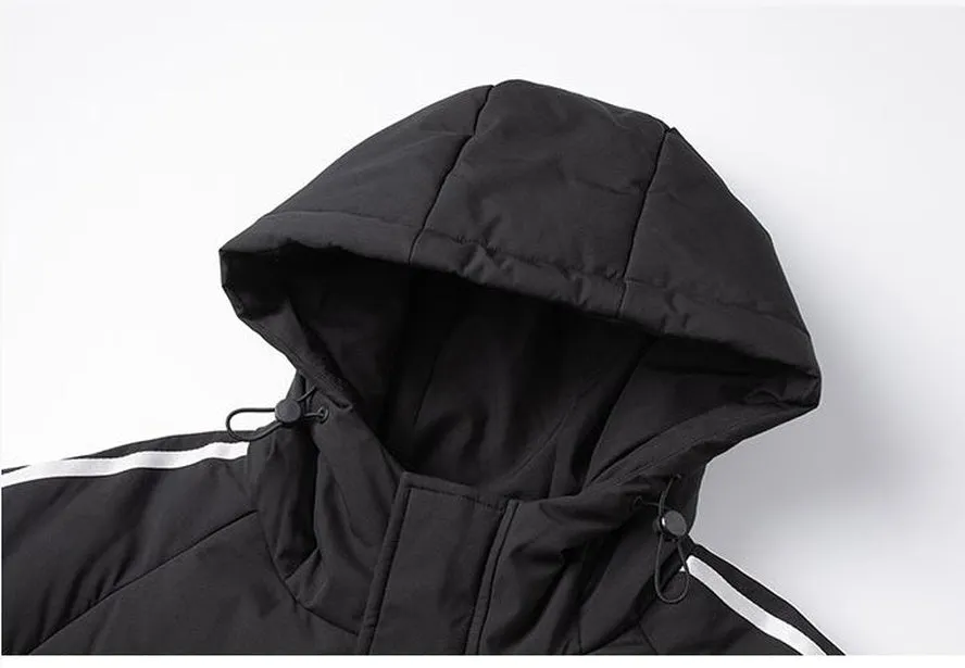 Relaxed-Fit Quilted Puffer Jacket with Elastic Band Cuff
