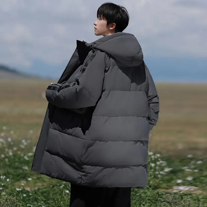 Relaxed-Fit Quilted Puffer Jacket with Elastic Band Cuff