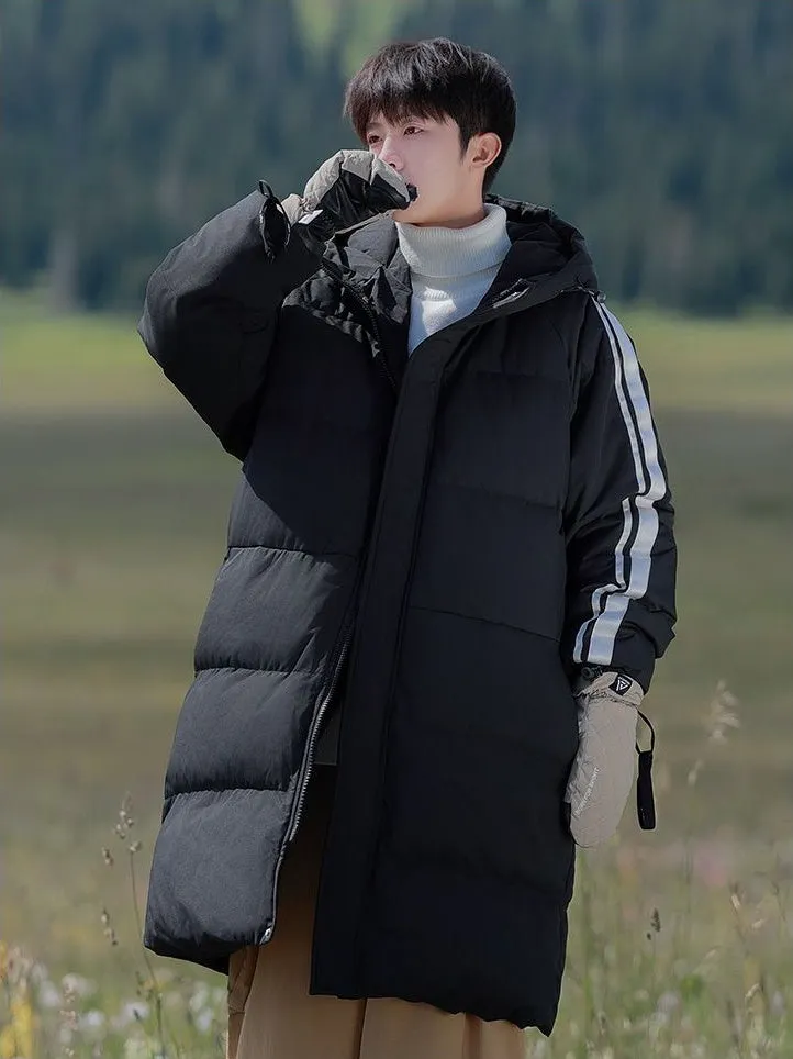 Relaxed-Fit Quilted Puffer Jacket with Elastic Band Cuff