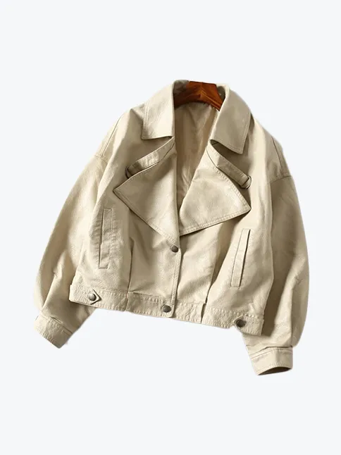 Retro Batwing Red Moto Jacket