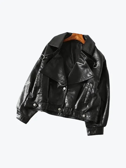 Retro Batwing Red Moto Jacket
