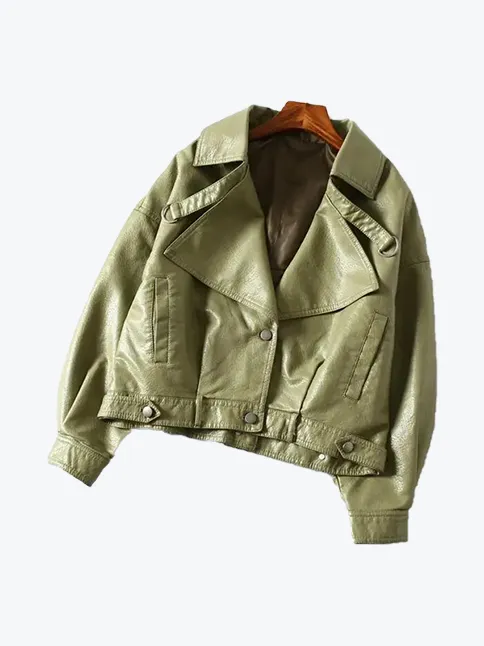 Retro Batwing Red Moto Jacket