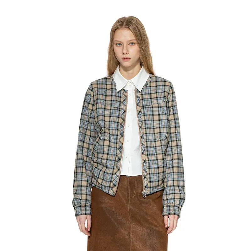 Retro Plaid Short Jacket