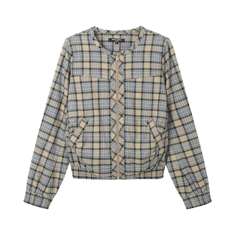 Retro Plaid Short Jacket