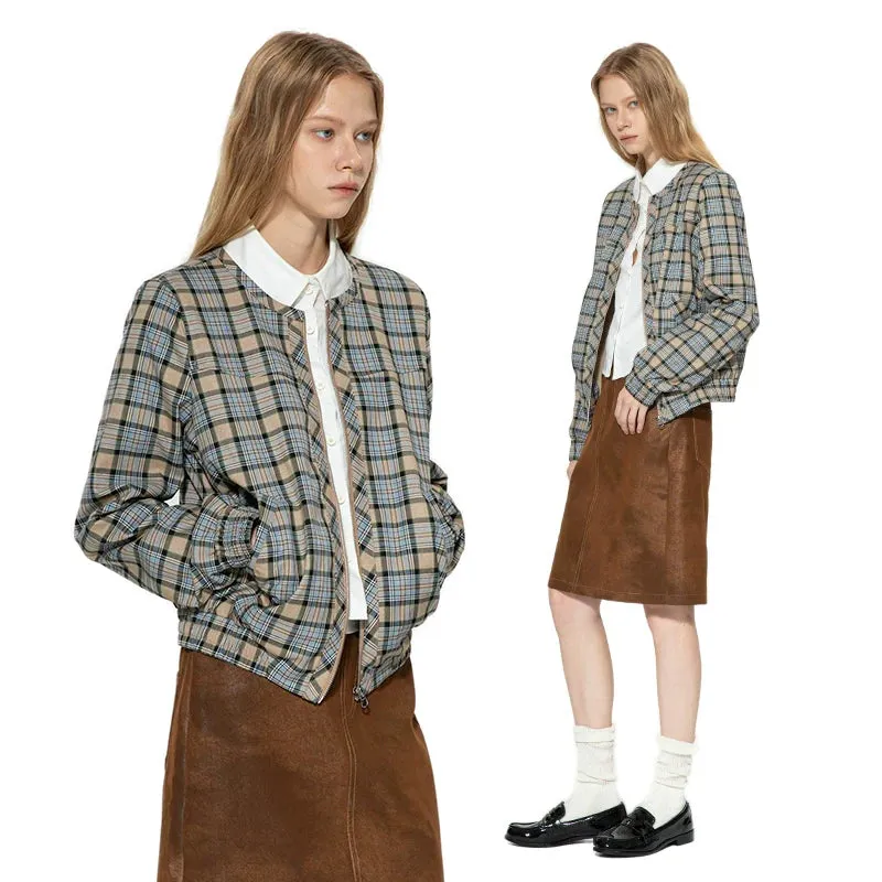 Retro Plaid Short Jacket