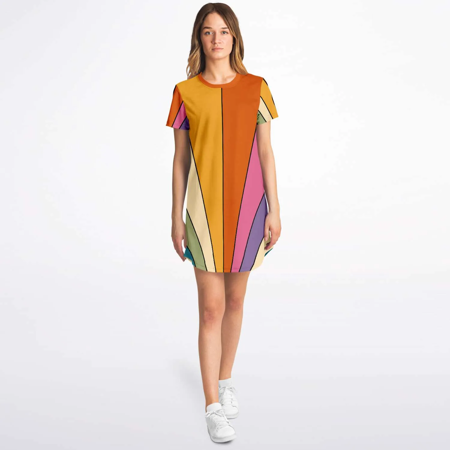 Retro Sun Rays Tshirt Dress