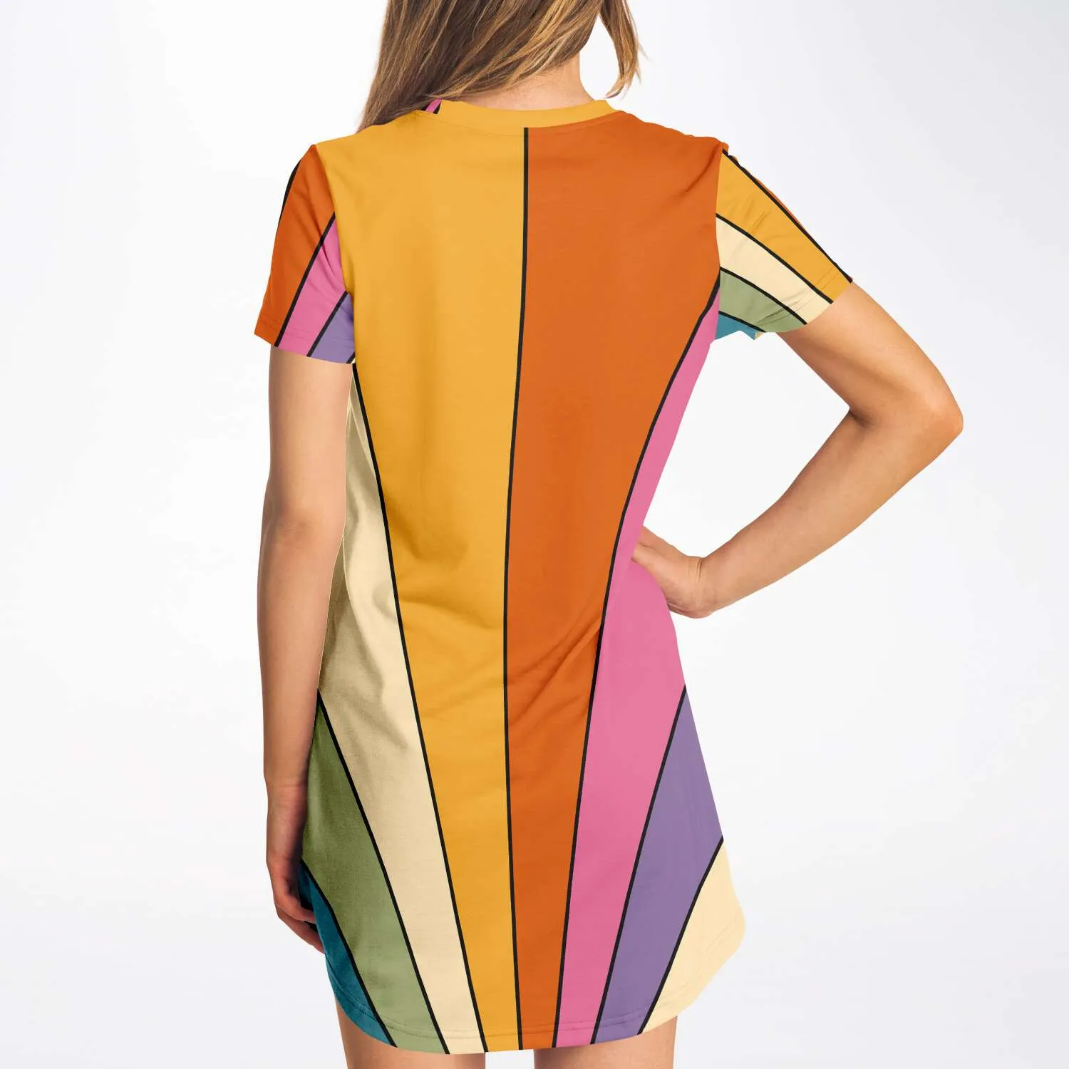 Retro Sun Rays Tshirt Dress