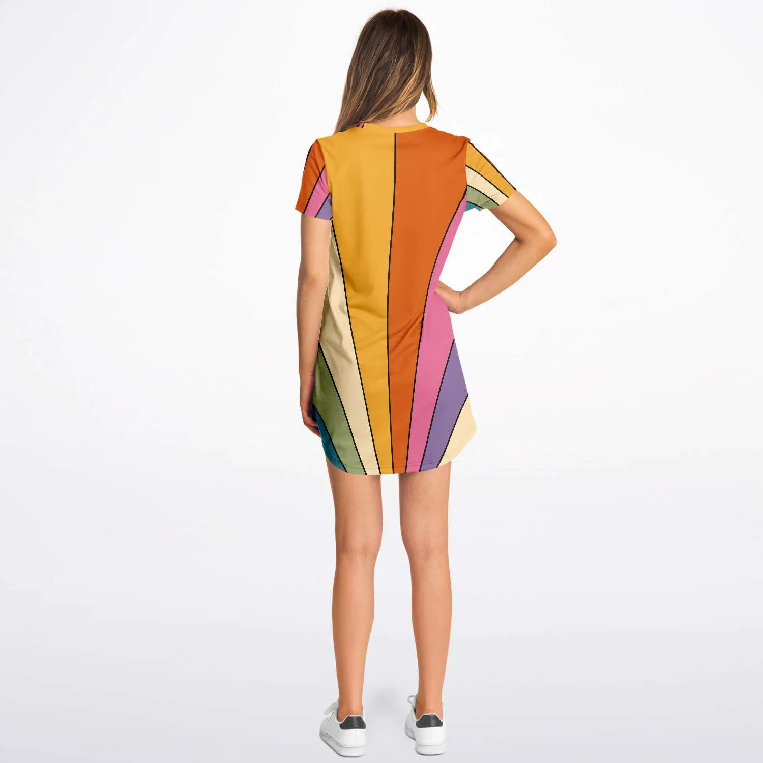 Retro Sun Rays Tshirt Dress
