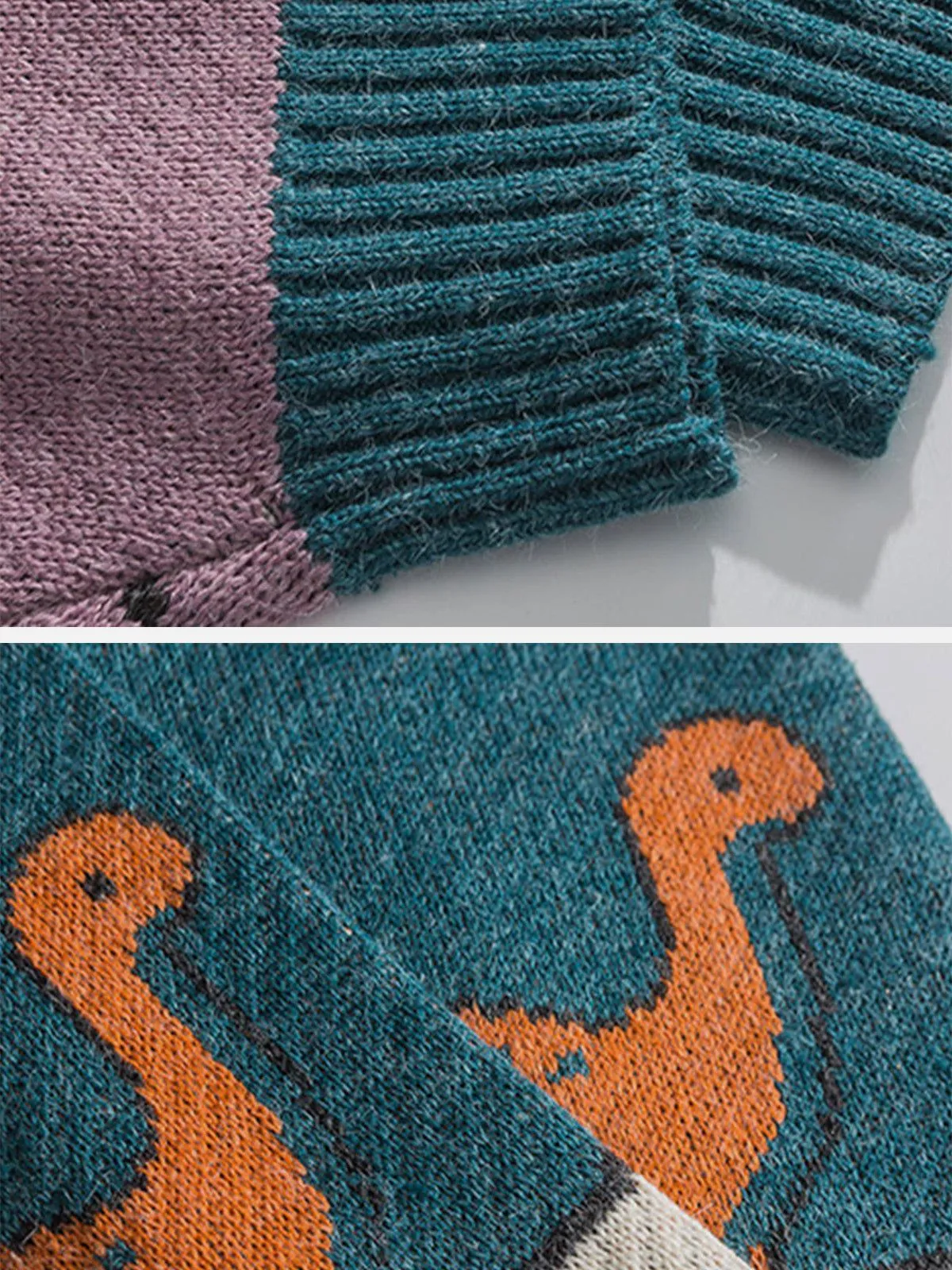 Rimiro - Cartoon Little Dinosaur Knit Sweater