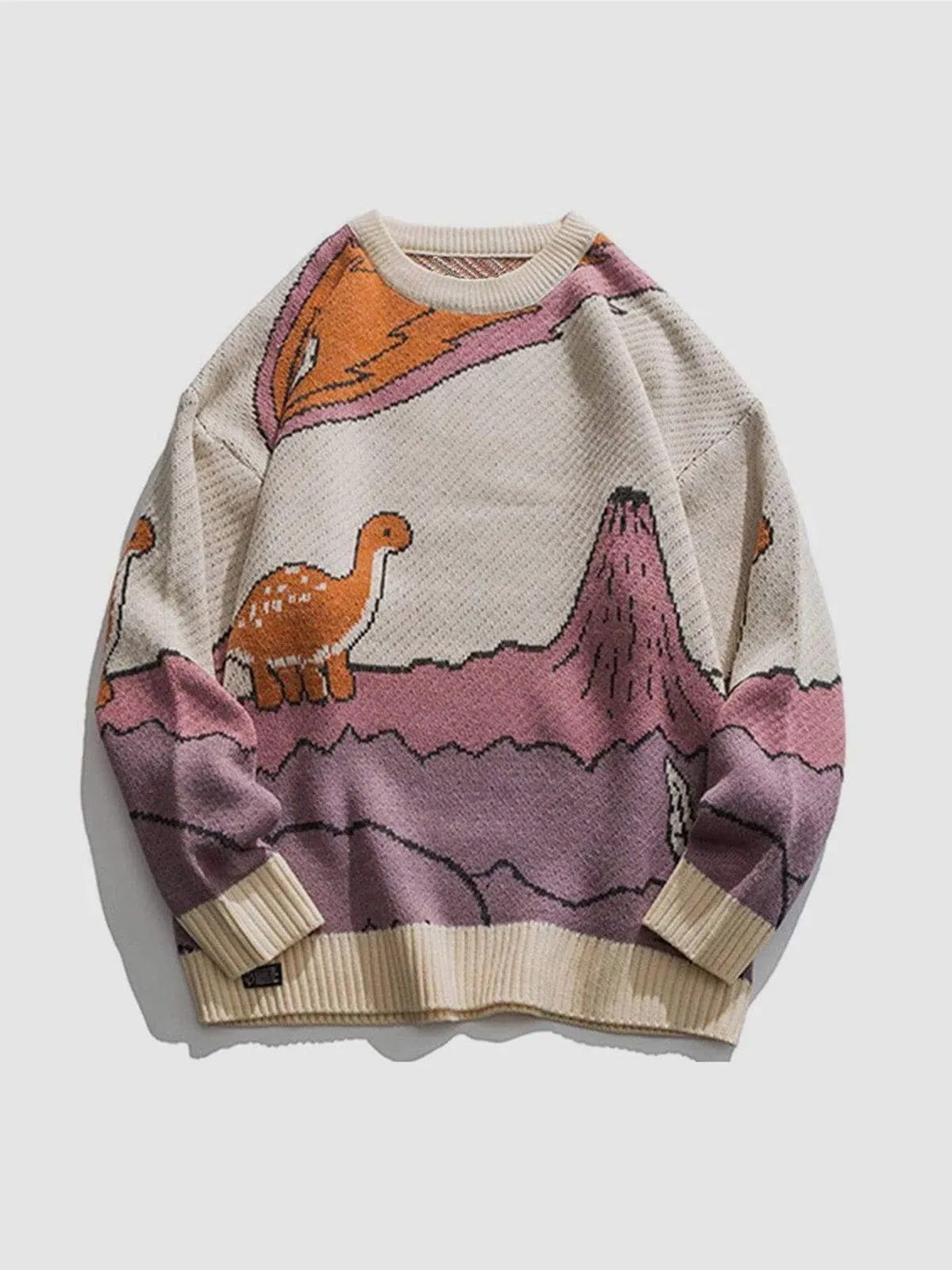 Rimiro - Cartoon Little Dinosaur Knit Sweater