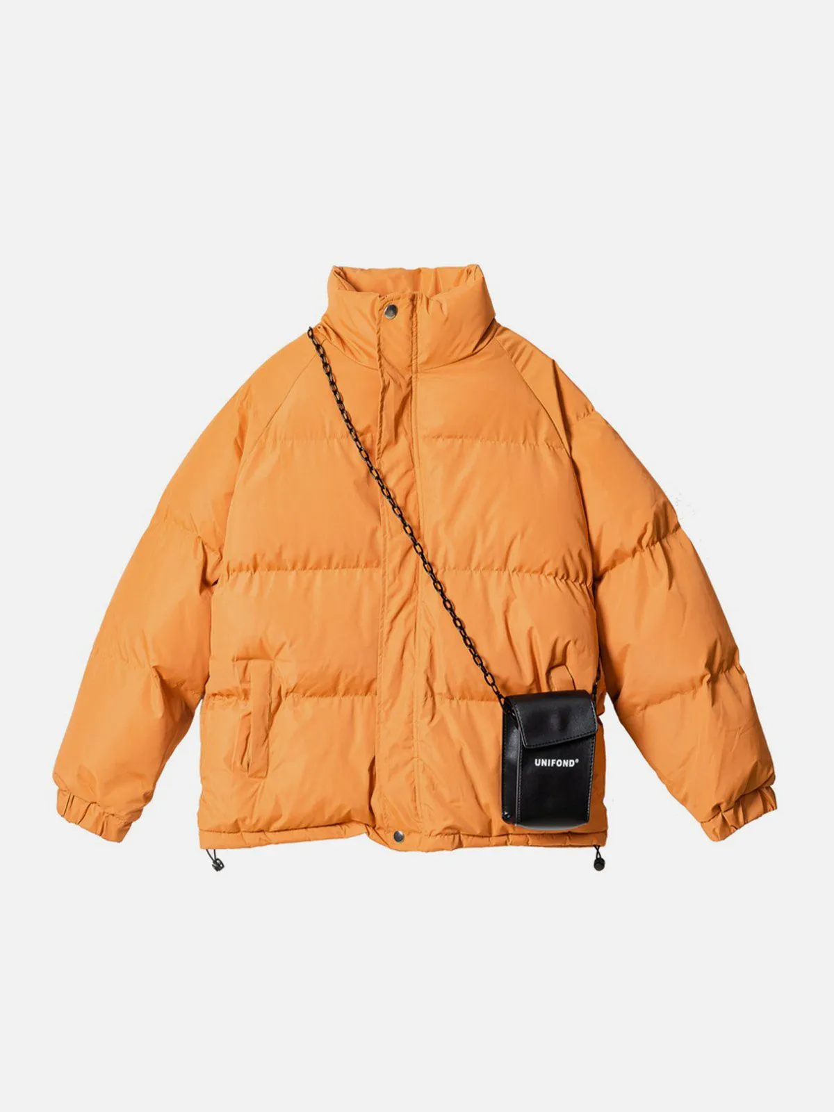 Rimiro - Solid Detachable Satchel Winter Coat