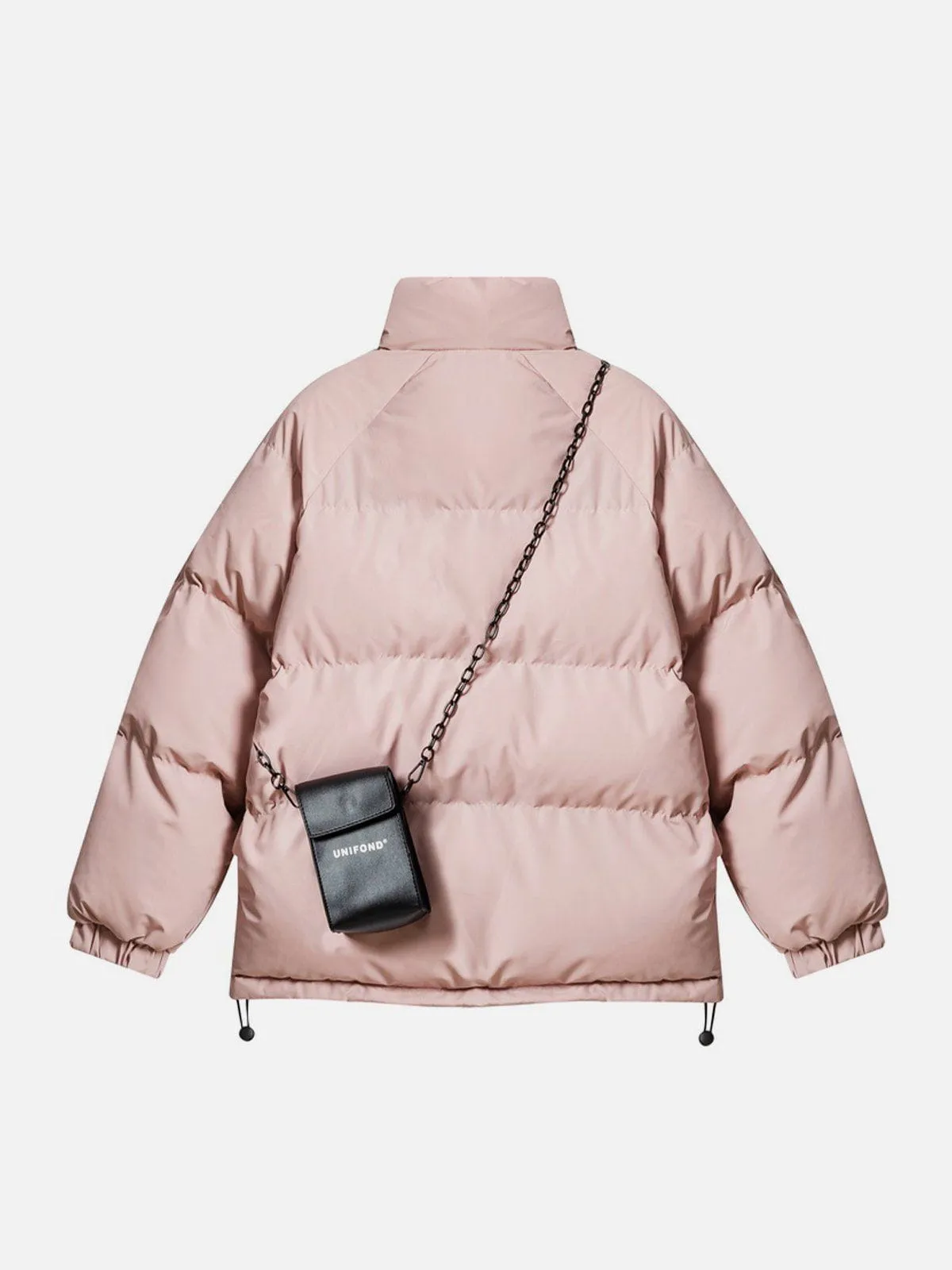 Rimiro - Solid Detachable Satchel Winter Coat