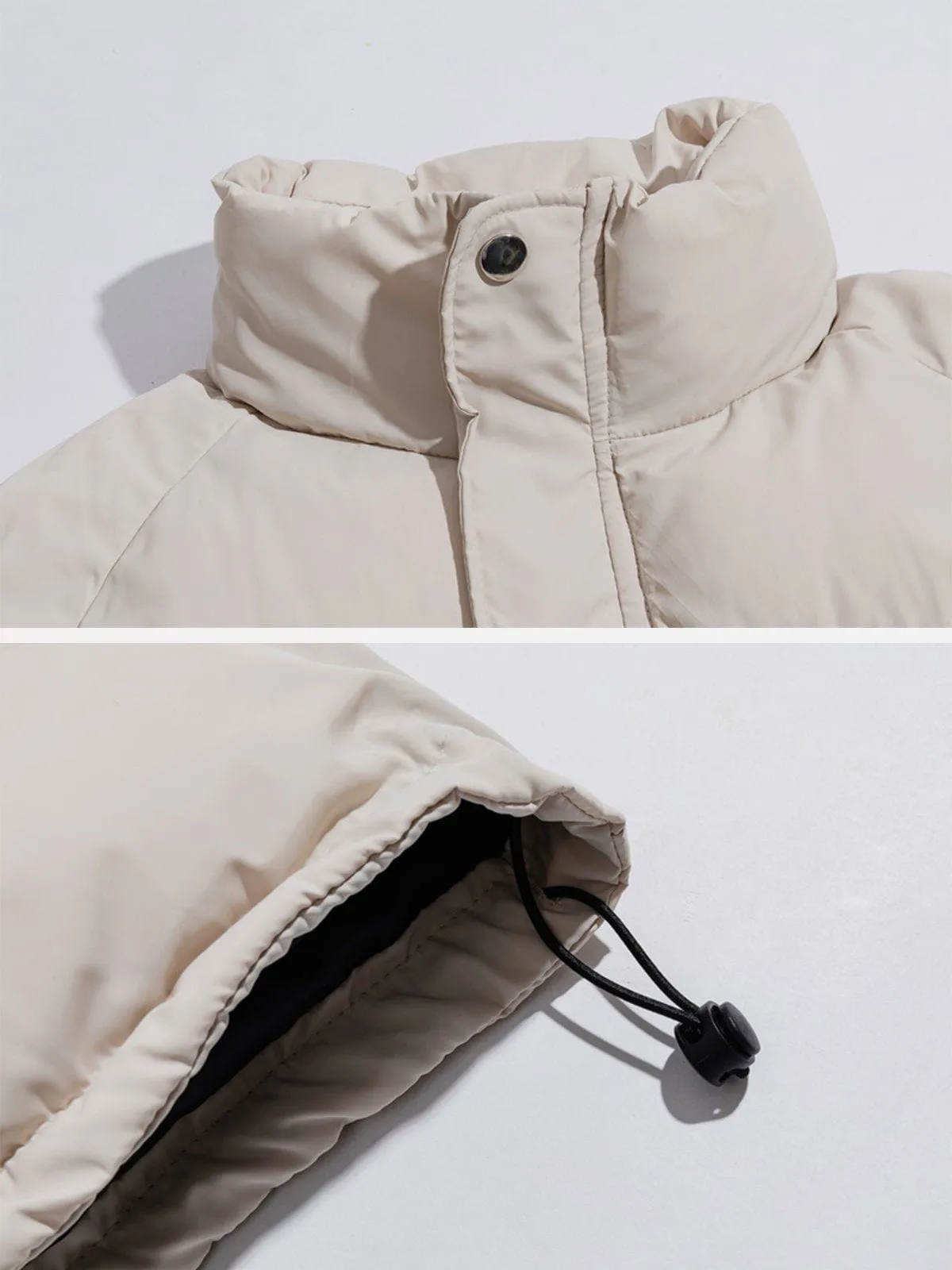 Rimiro - Solid Detachable Satchel Winter Coat
