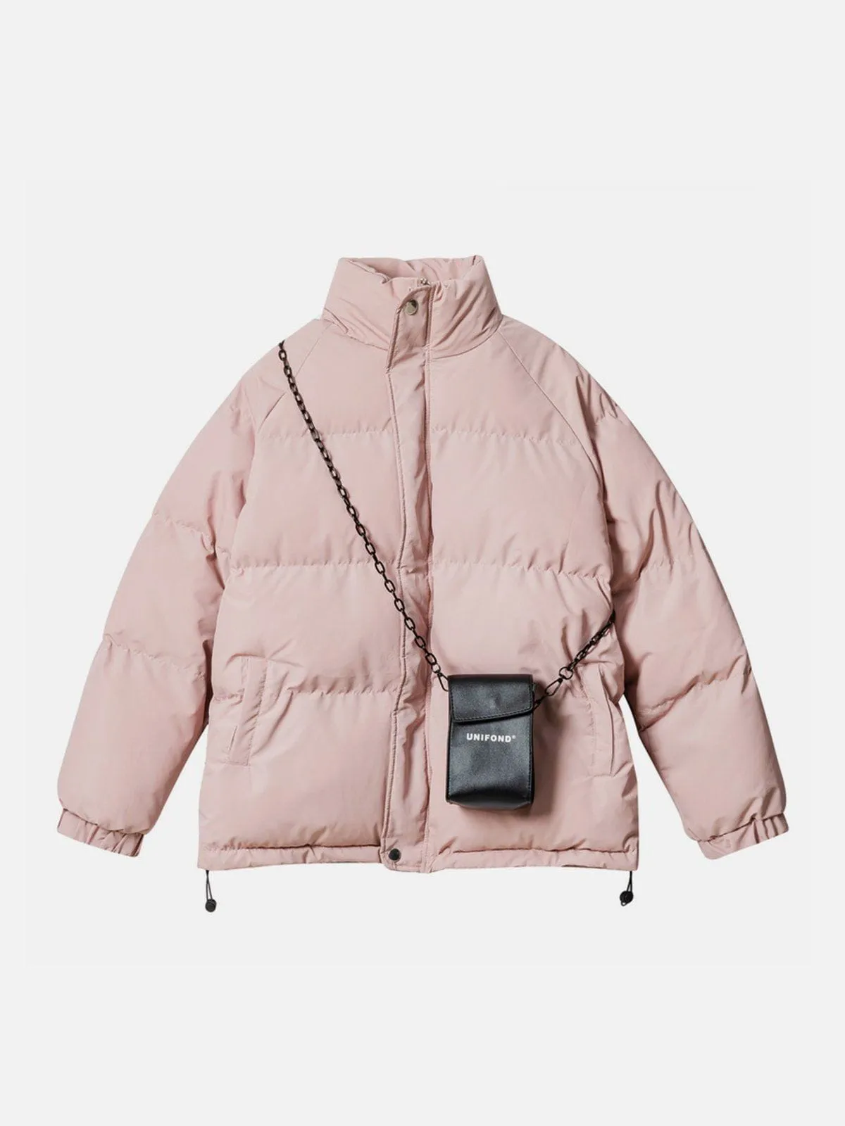Rimiro - Solid Detachable Satchel Winter Coat