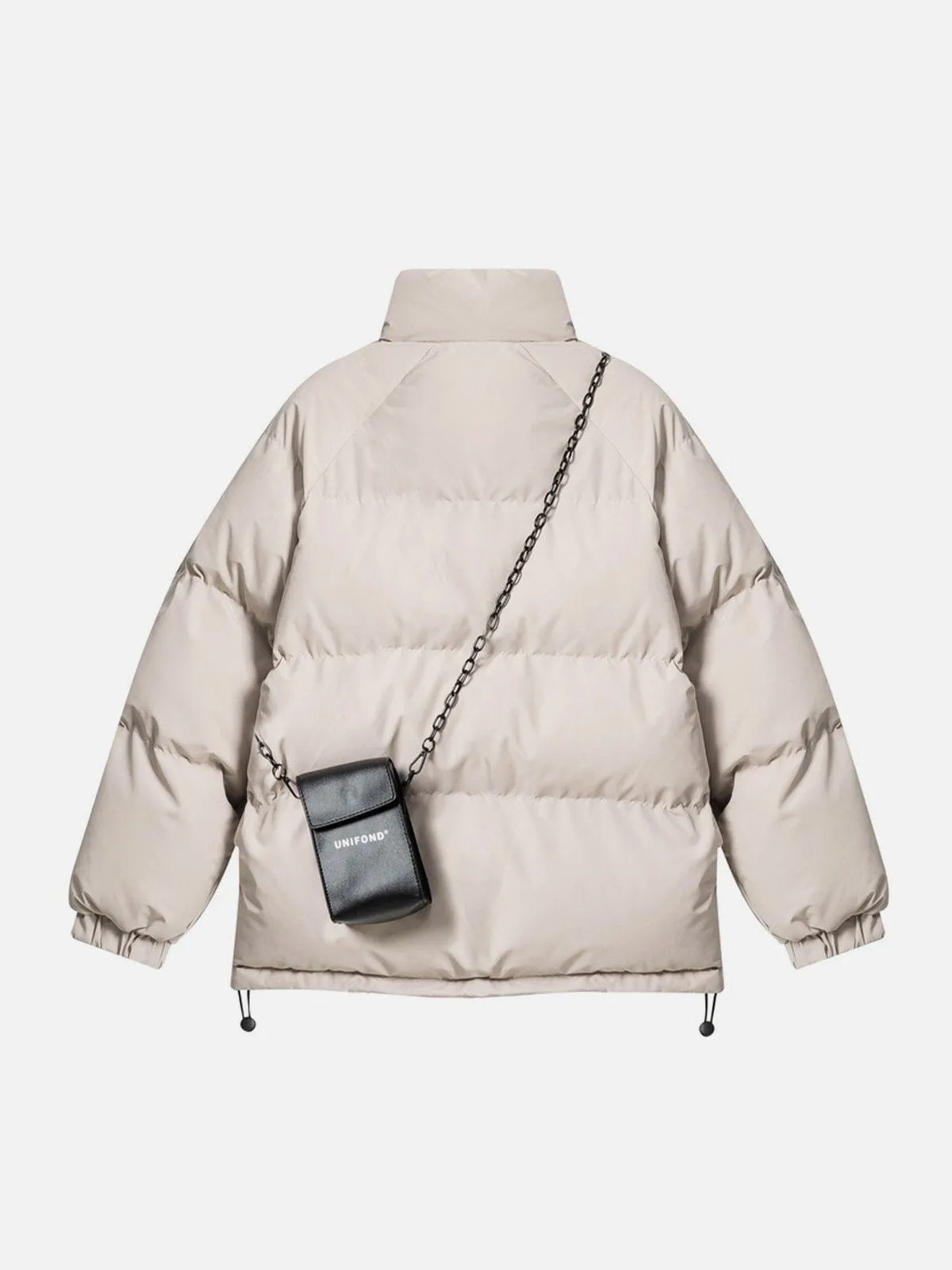 Rimiro - Solid Detachable Satchel Winter Coat