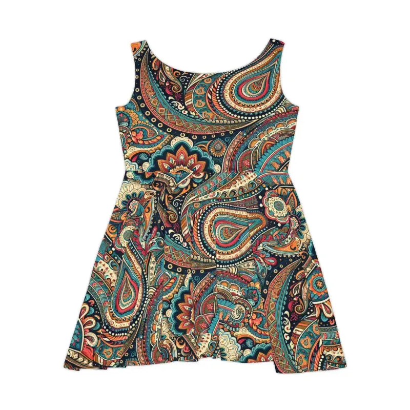 Rock your Look with a Paisley Pattern Skater Dress