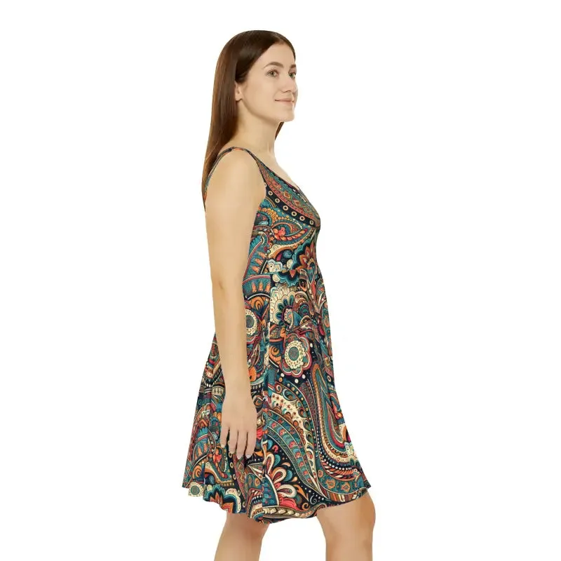 Rock your Look with a Paisley Pattern Skater Dress