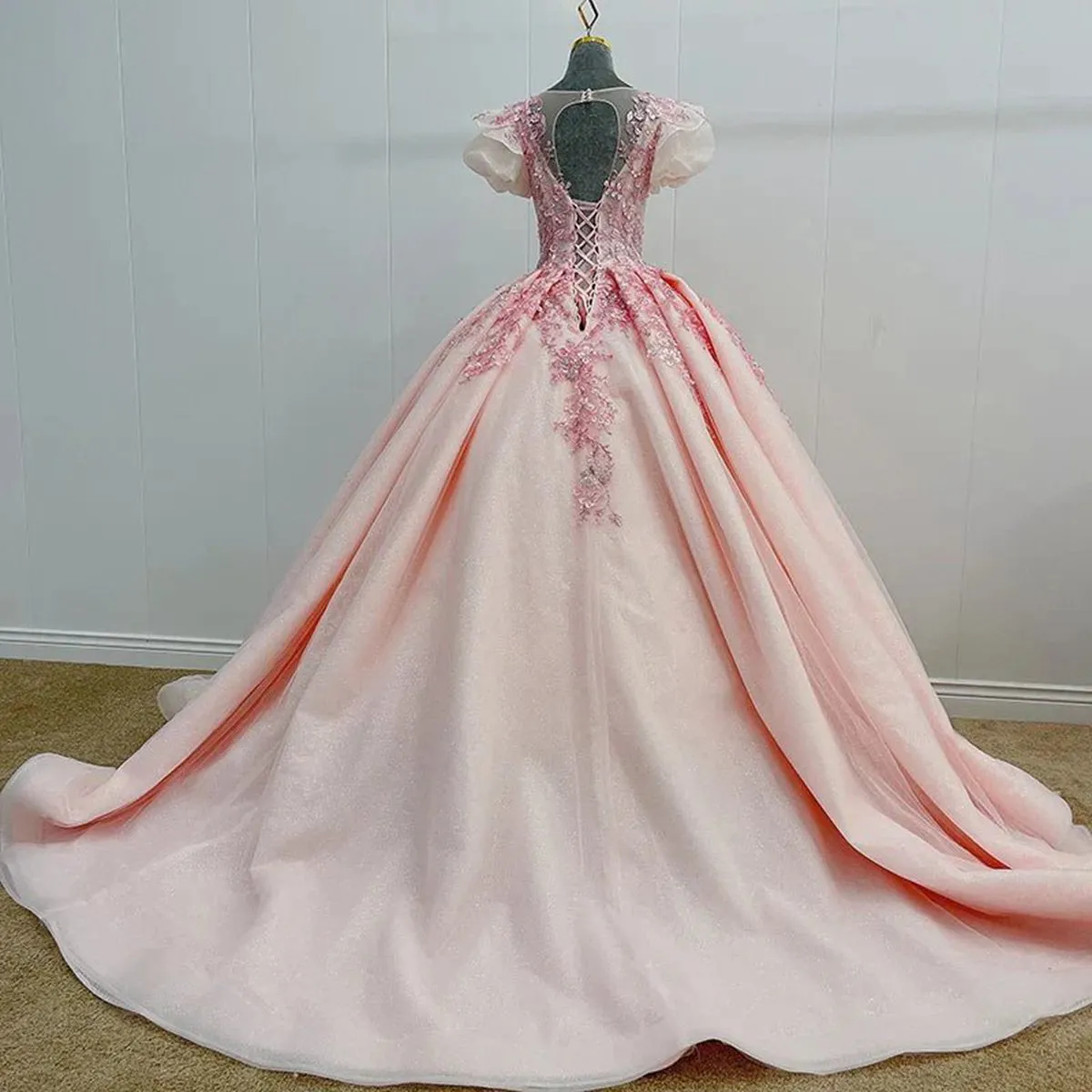 Romantic Quinceanera Organza Dresses Ball Gown