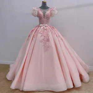 Romantic Quinceanera Organza Dresses Ball Gown