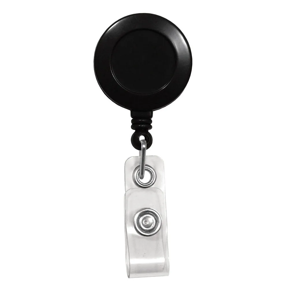 Round Badge ID Reel with Strap and Slide Clip (25/Pack)