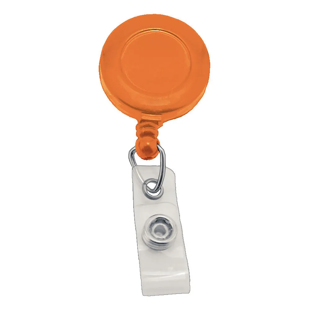 Round Badge ID Reel with Strap and Slide Clip (25/Pack)