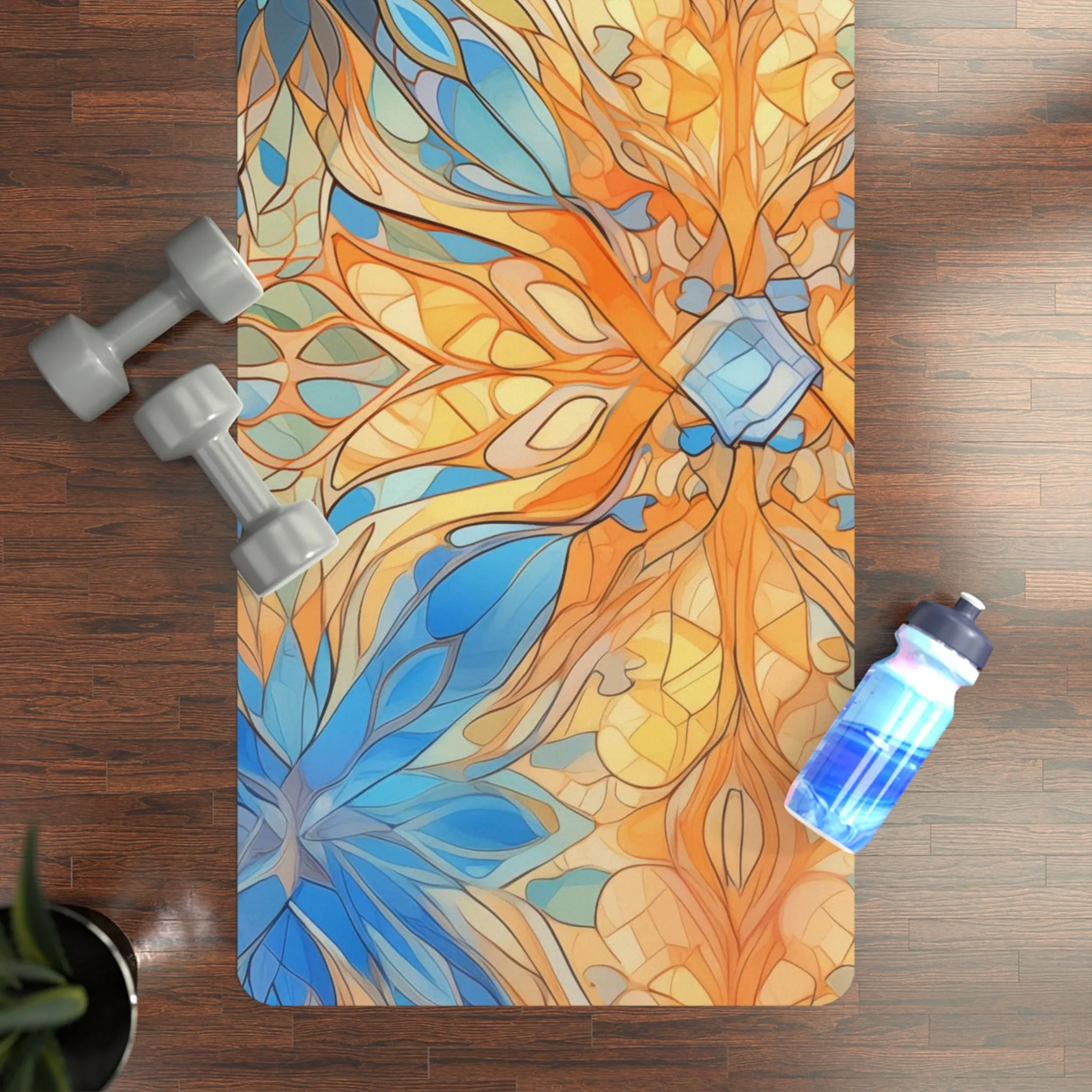 Rubber Yoga Mat- Crispin Tadasana Tie-Dye