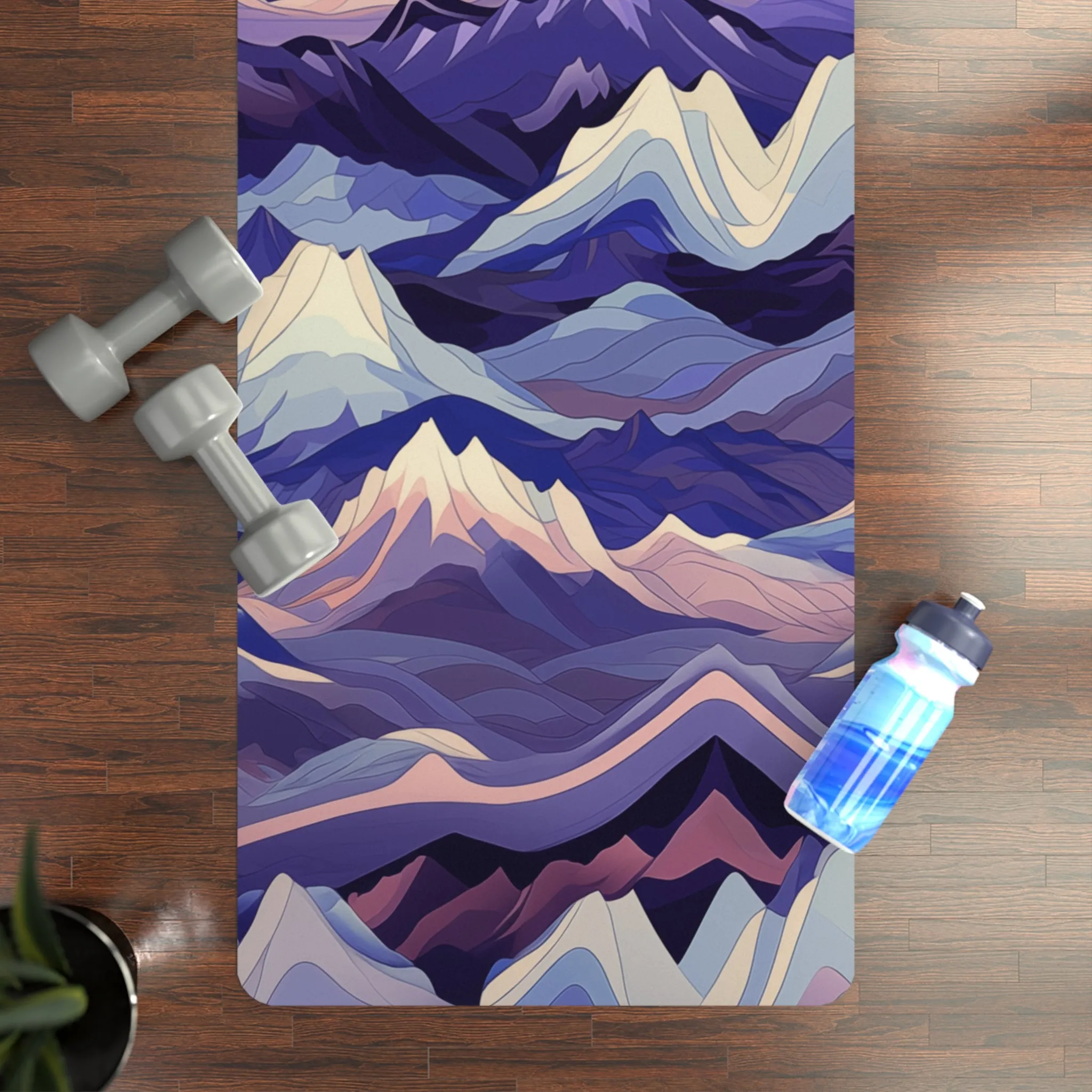 Rubber Yoga Mat- Euphemia Daugavpils Anime Mountains