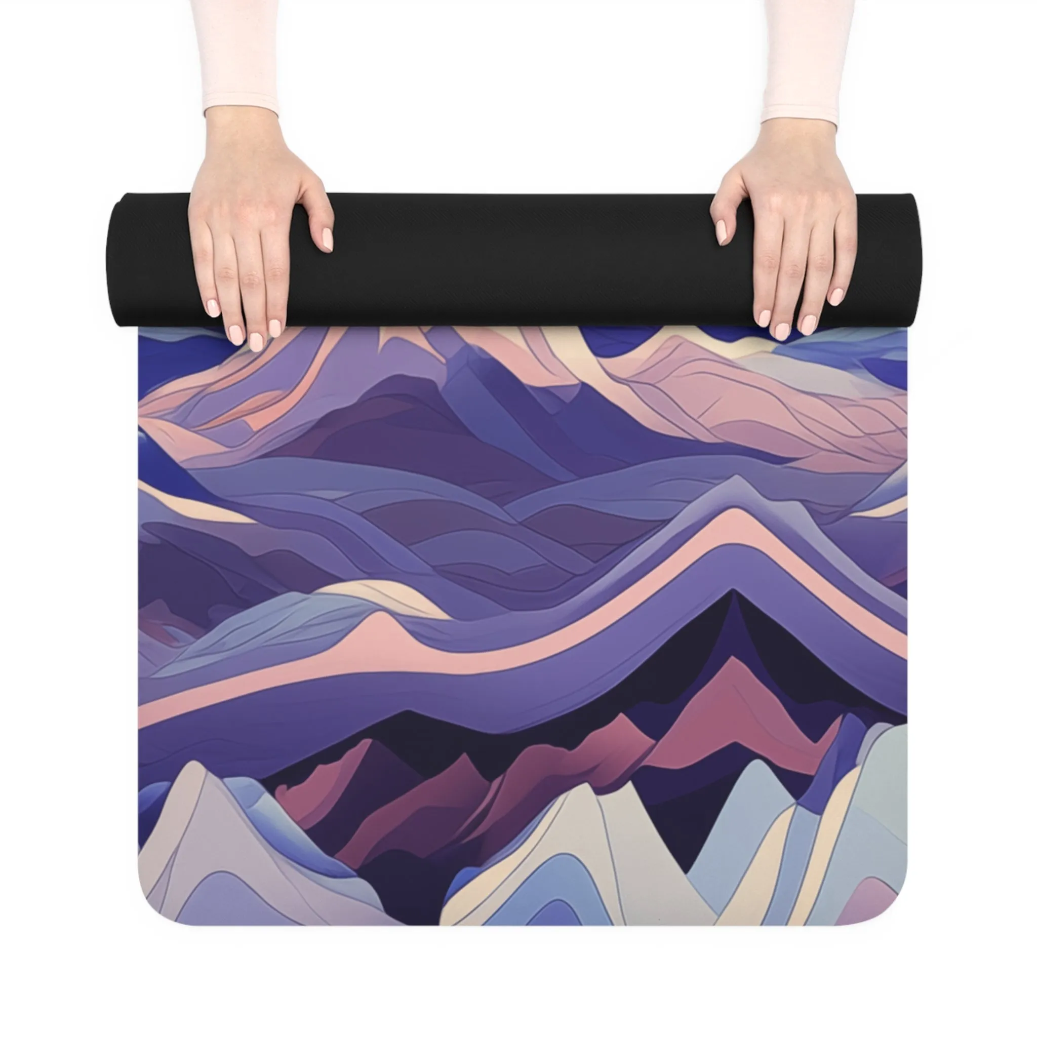 Rubber Yoga Mat- Euphemia Daugavpils Anime Mountains