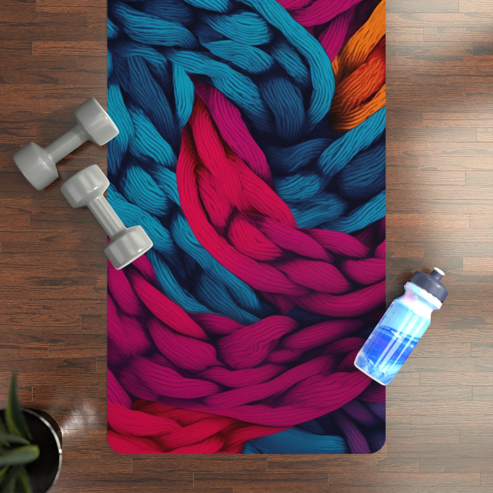 Rubber Yoga Mat- Shakespeare Pittsburgh Cable Knit