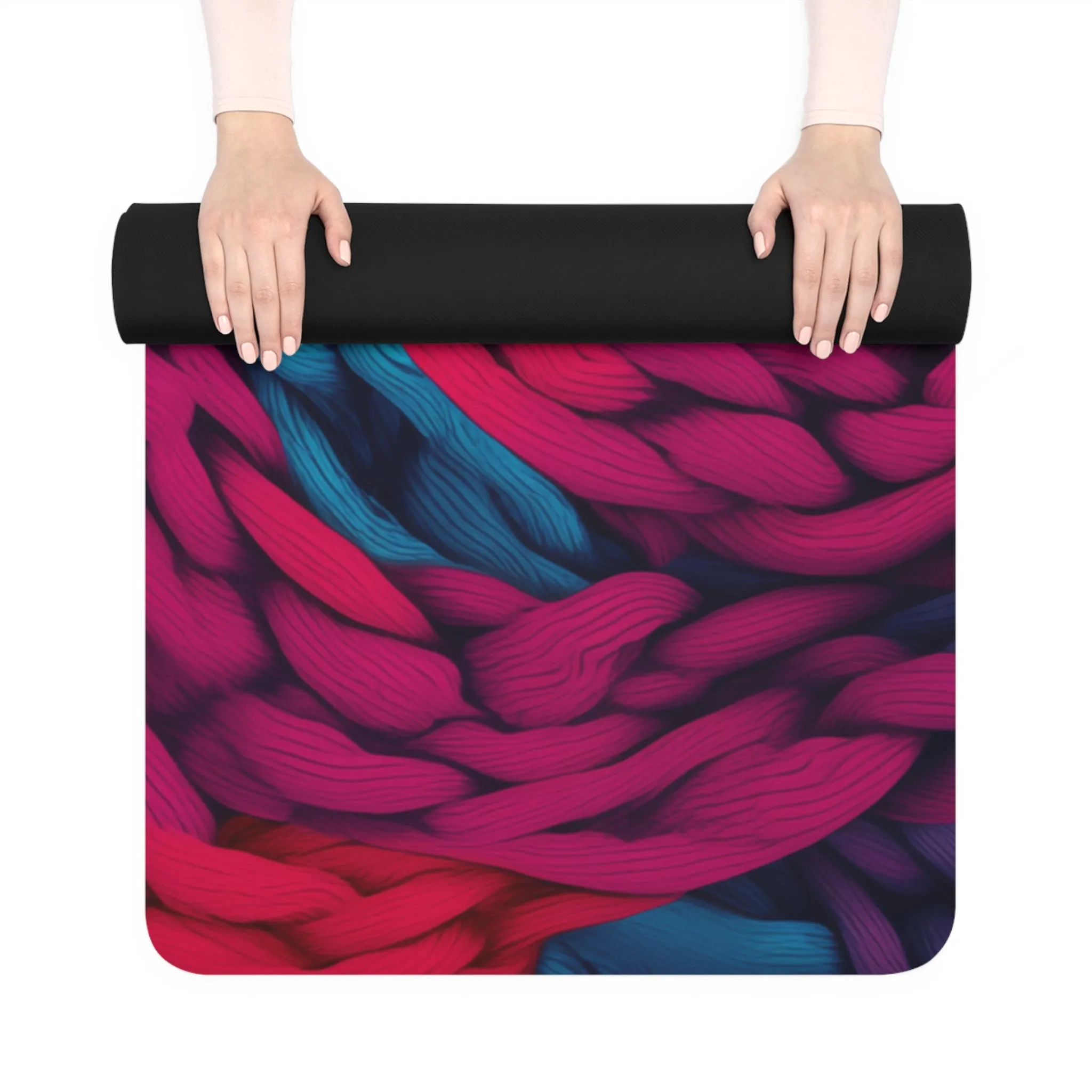 Rubber Yoga Mat- Shakespeare Pittsburgh Cable Knit