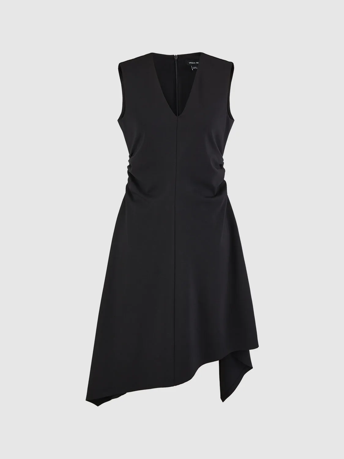 Ruched Sleeveless A-Line Dresses