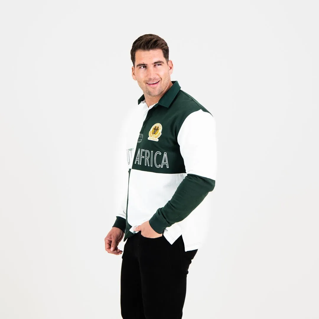 SA Supporters Quartered LS Rugby Jersey-OS Green