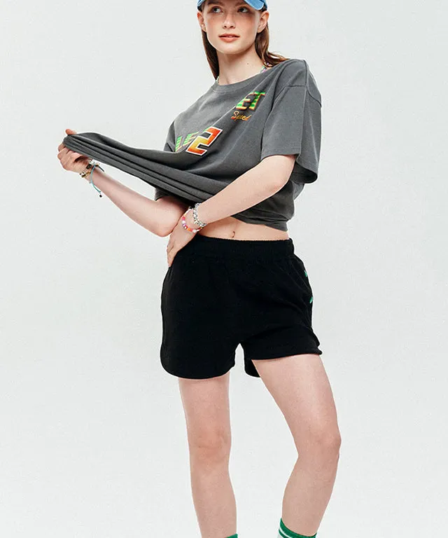 [SAMPLE SALE]LE SONNET Button Shorts - Black