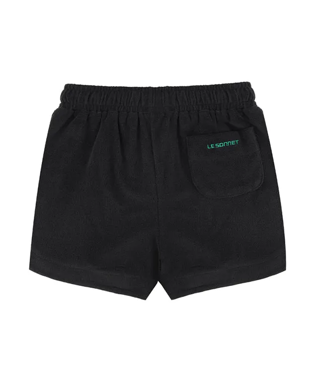 [SAMPLE SALE]LE SONNET Button Shorts - Black