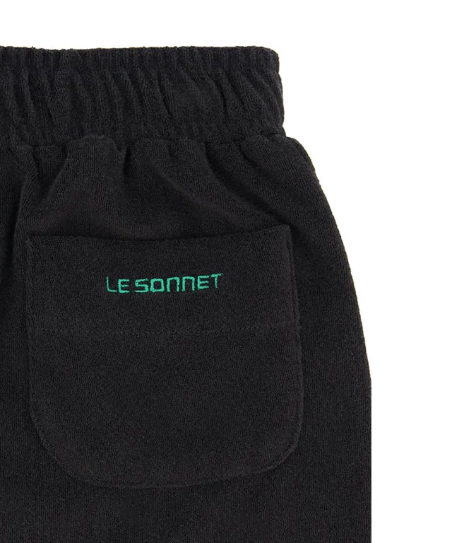 [SAMPLE SALE]LE SONNET Button Shorts - Black