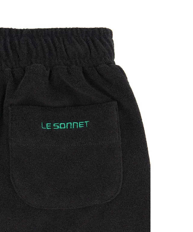 [SAMPLE SALE]LE SONNET Button Shorts - Black