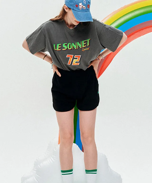 [SAMPLE SALE]LE SONNET Button Shorts - Black