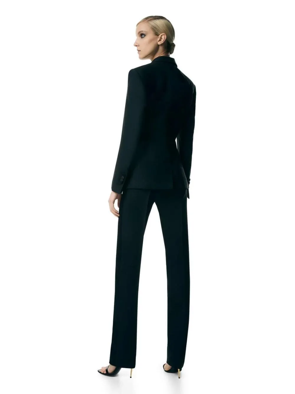 Satin Lapel Contrast Jacket