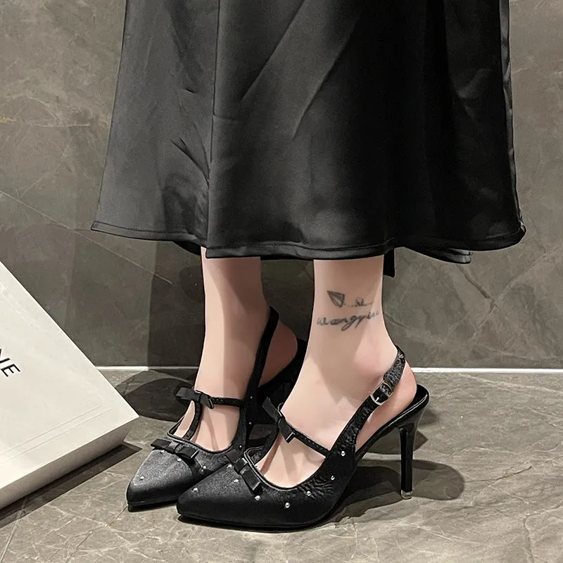 Scarlett Point Toe Stiletto Pumps | 2 Colors | Poundton