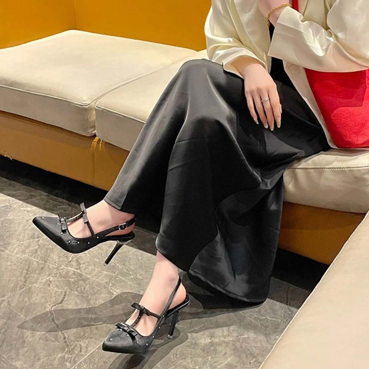 Scarlett Point Toe Stiletto Pumps | 2 Colors | Poundton
