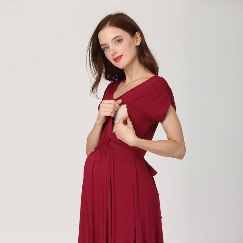 Schoensten Soft Stretch  Zipper Breastfeeding  Dresses