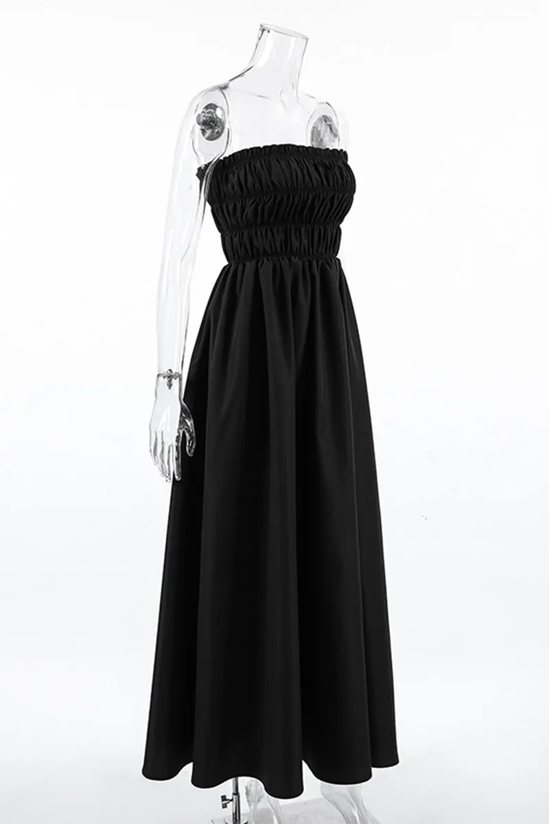 Sexy Patchwork Strapless Strapless Dresses